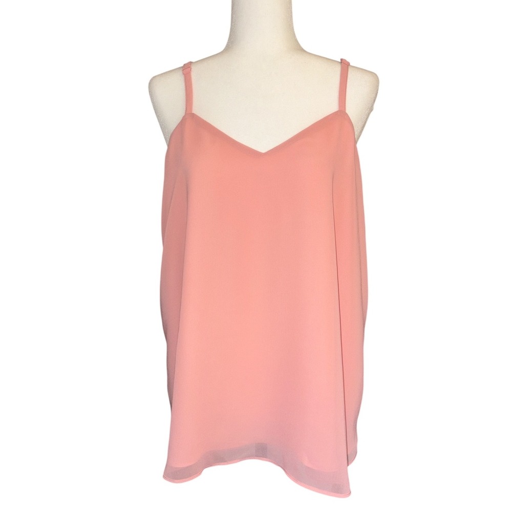 NWT Torrid Sophie Chiffon Swing Cami Top Mellow Rose Sleeveless Torrid Sz 0 (12)